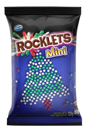 Mini Rocklets Confites Chocolate Candy Chocolate Mini Sprinkles Christmas Colors 120 g