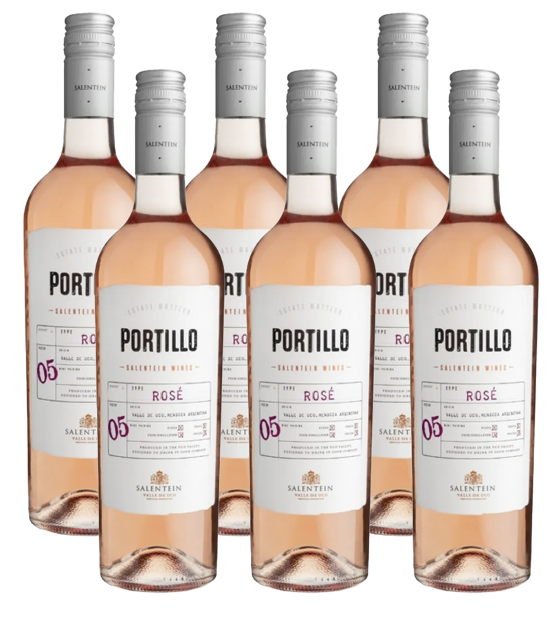 Portillo Rose Malbec 750 ml (box of 6 bottles).