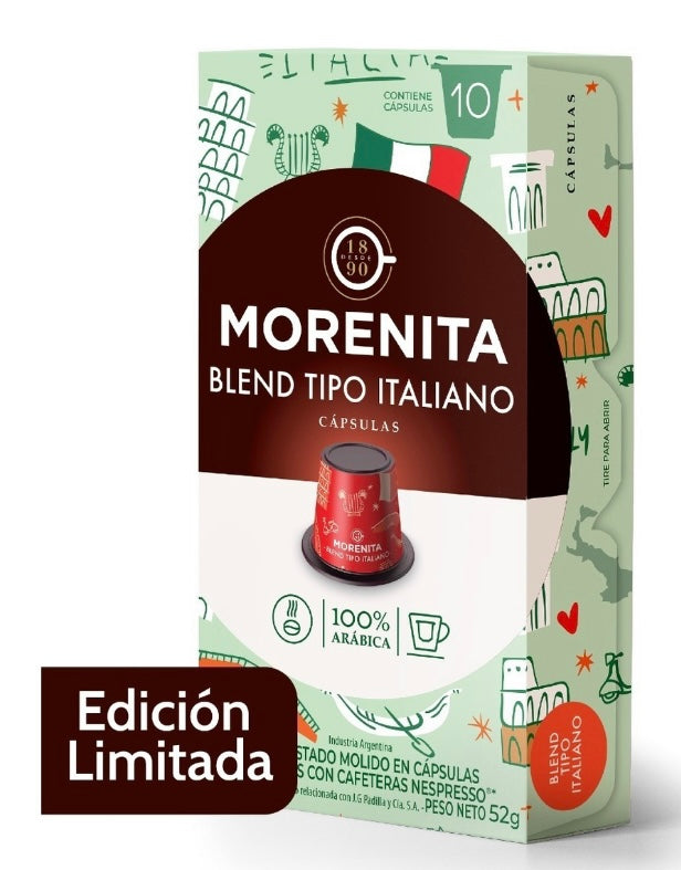La Morenita Coffee Capsules Italian Blend 52g.