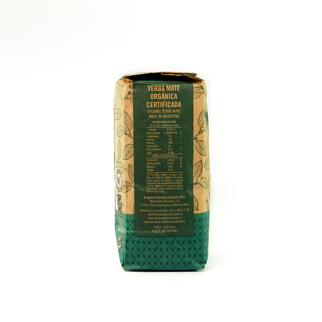 Yerba Mate Organic by Hierbas del Oasis 500g