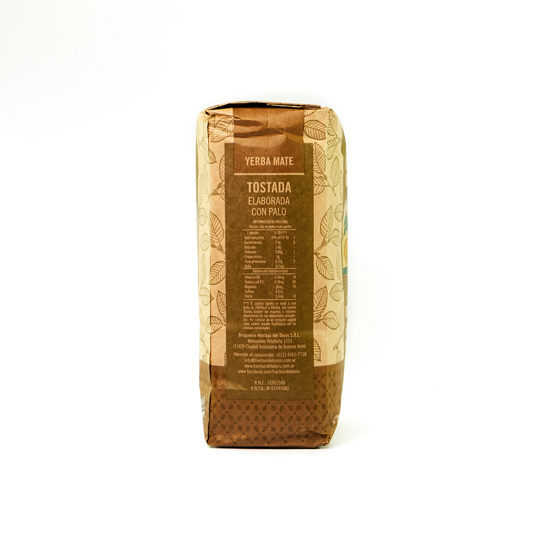 Yerba Mate Tostada by Hierbas del Oasis 500g