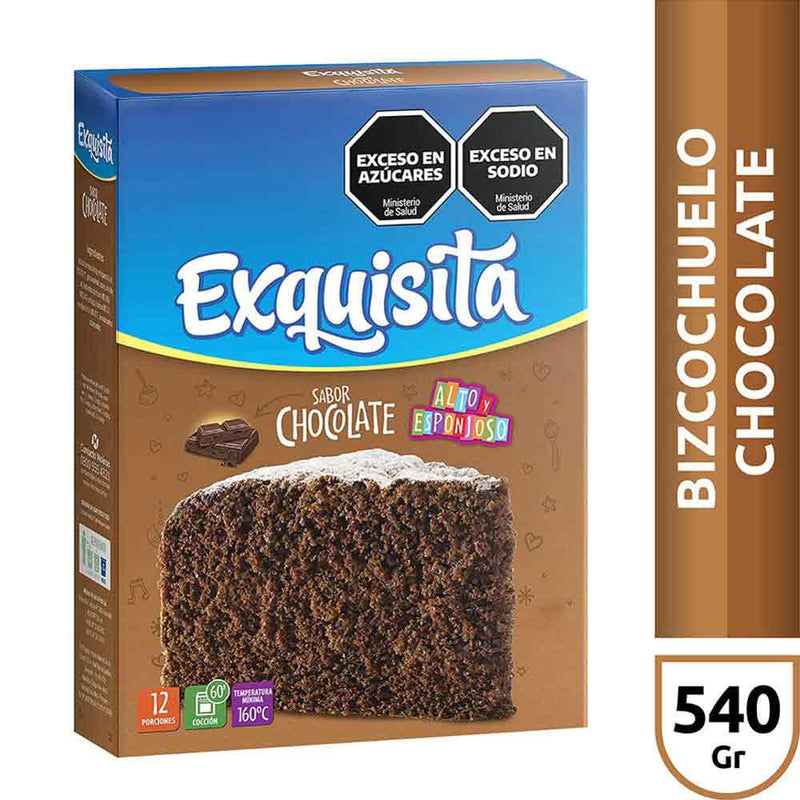 Exquisita Cake Soft & Smooth Chocolate Bizcochuelo Ready to Bake 540 g / 19 oz box