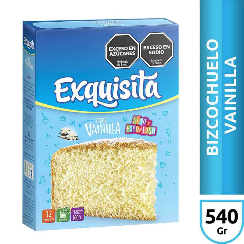 Exquisita Vanilla Cake Soft & Smooth Bizcochuelo Ready to Bake 540 g / 19 oz box