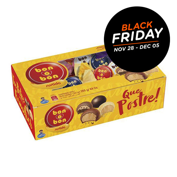 Black Friday Bon O Bon Bombons with Peanut Cream Filling and Wafer Surtido 255g