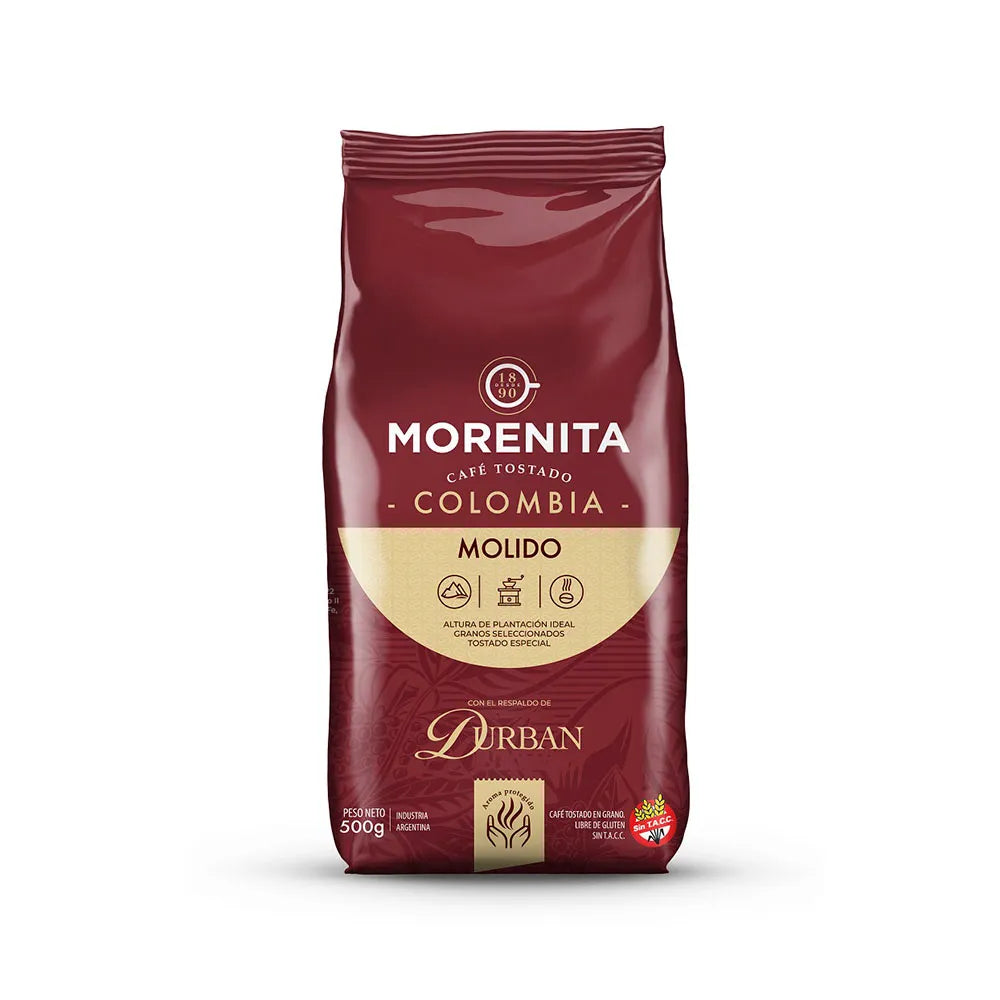 La Morenita Ground Coffee – Premium Roasted Colombian Coffee 500g/1.1lb