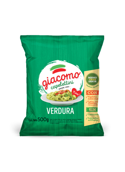 Giacomo Capelletini Verdura 500g / 17.64 oz | Argentine Vegetable-Filled Pasta