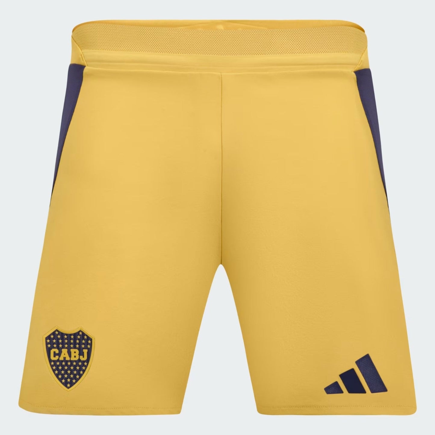 Boca Juniors 24/25 Authentic Third Shorts – Front view with yellow details and blue accents