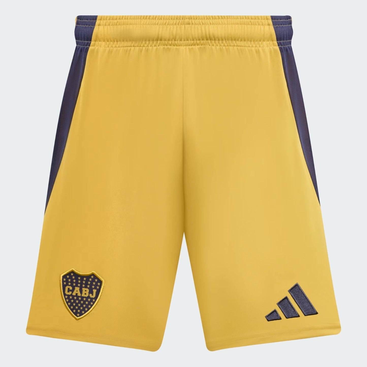 Boca Juniors 24/25 Fan Third Shorts – Front view with vibrant yellow and blue accents