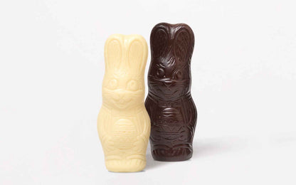 Duo Orejón Dark + White Chocolate Bunnies by Rapa Nui
