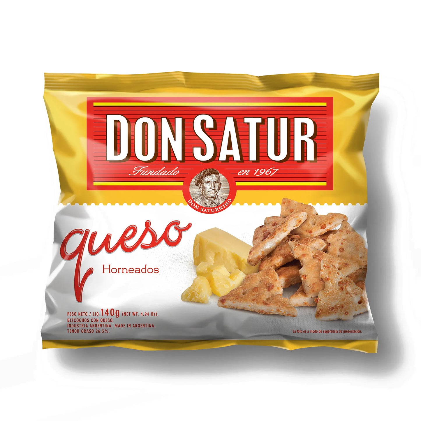 Don Satur Queso - Cheese Flavored Classic Biscuits 140 g / 1.41 oz