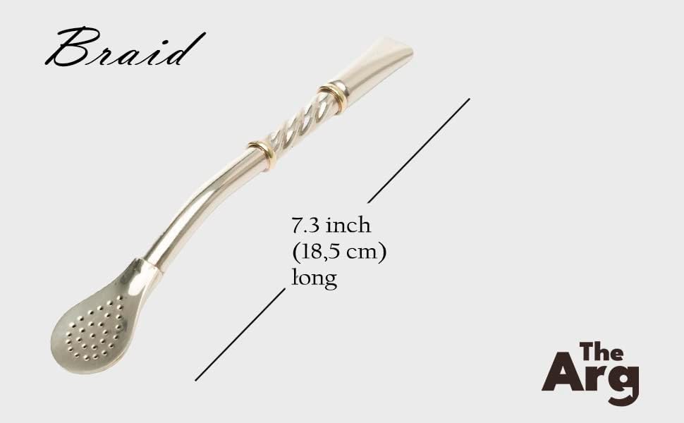 Bombilla Imperial - Imperial Straw with Braid Design