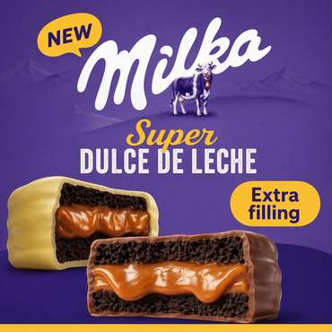 Milka Super Dulce de Leche Alfajor Milk Chocolate Covered – 36 Count Pack