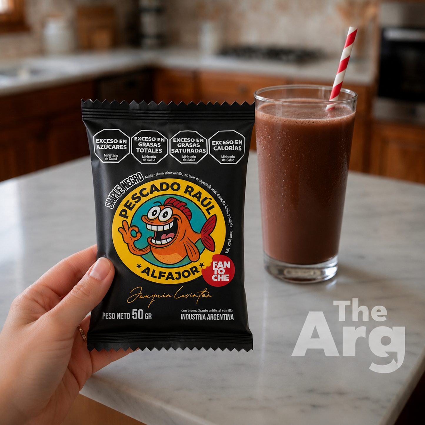 Fantoche Pescado Raúl Negro Alfajor 50g