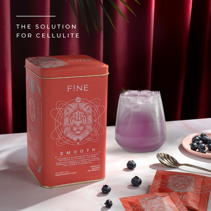 F!NE Smooth Collagen Powder Drink – Blueberry Flavor | Hydrolyzed Collagen & Hyaluronic Acid