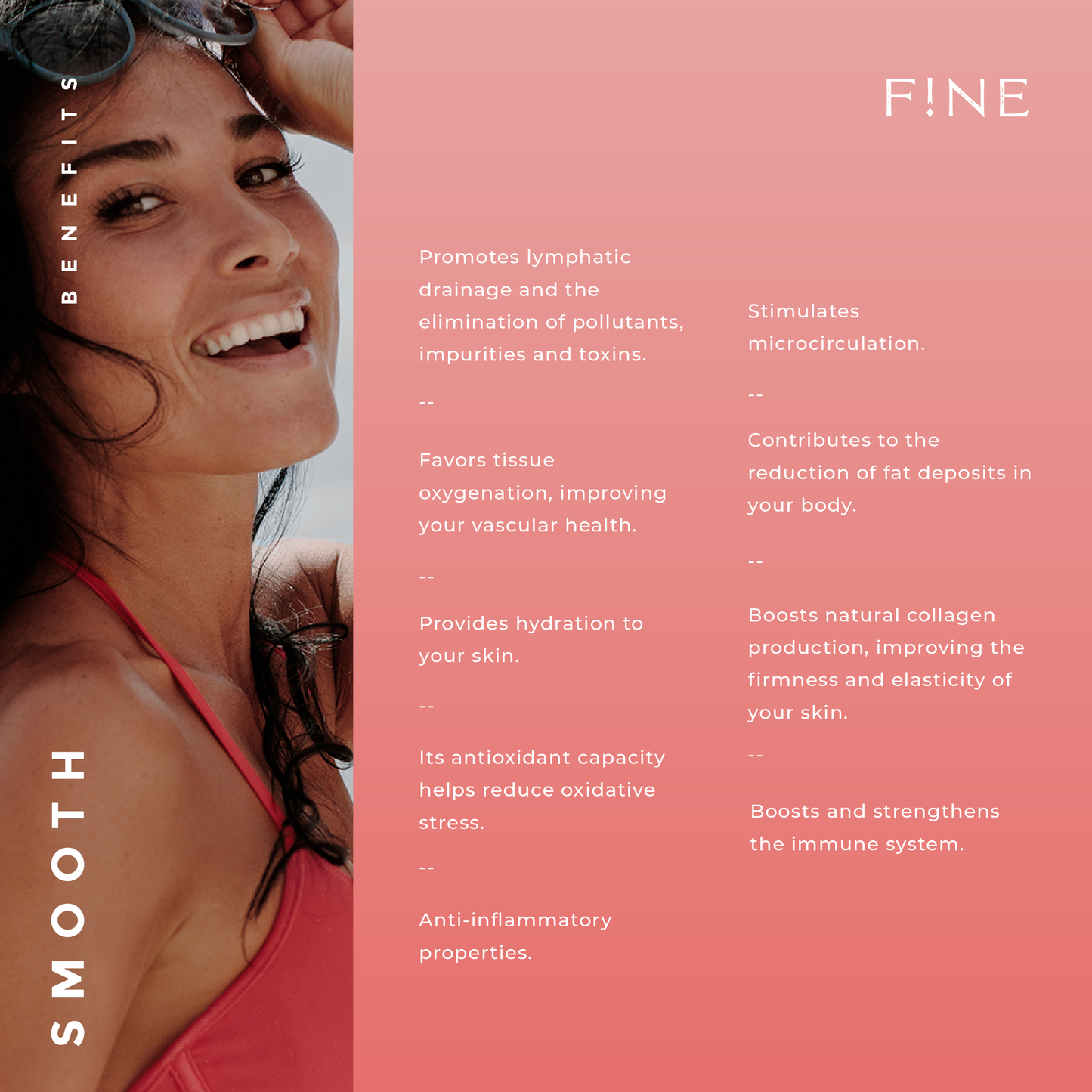 F!NE Smooth Collagen Powder Drink – Blueberry Flavor | Hydrolyzed Collagen & Hyaluronic Acid