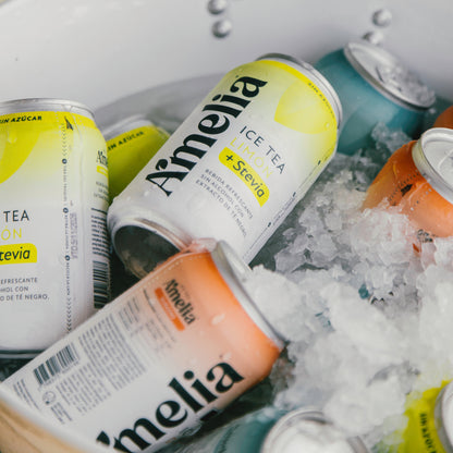 Amelia Ice Tea Lemon & Stevia | Sugar-Free Ready-to-Drink Iced Tea Six-Pack