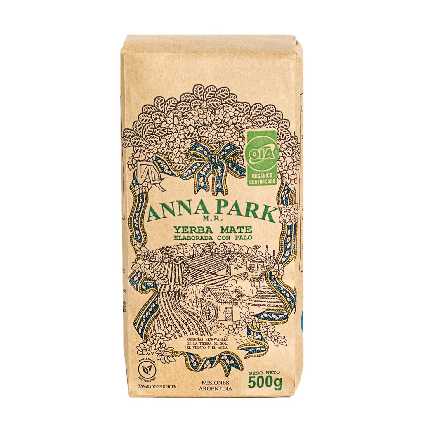 Anna Park Organic Yerba Mate 500g (1.1 lb) – Premium Argentine Mate Tea
