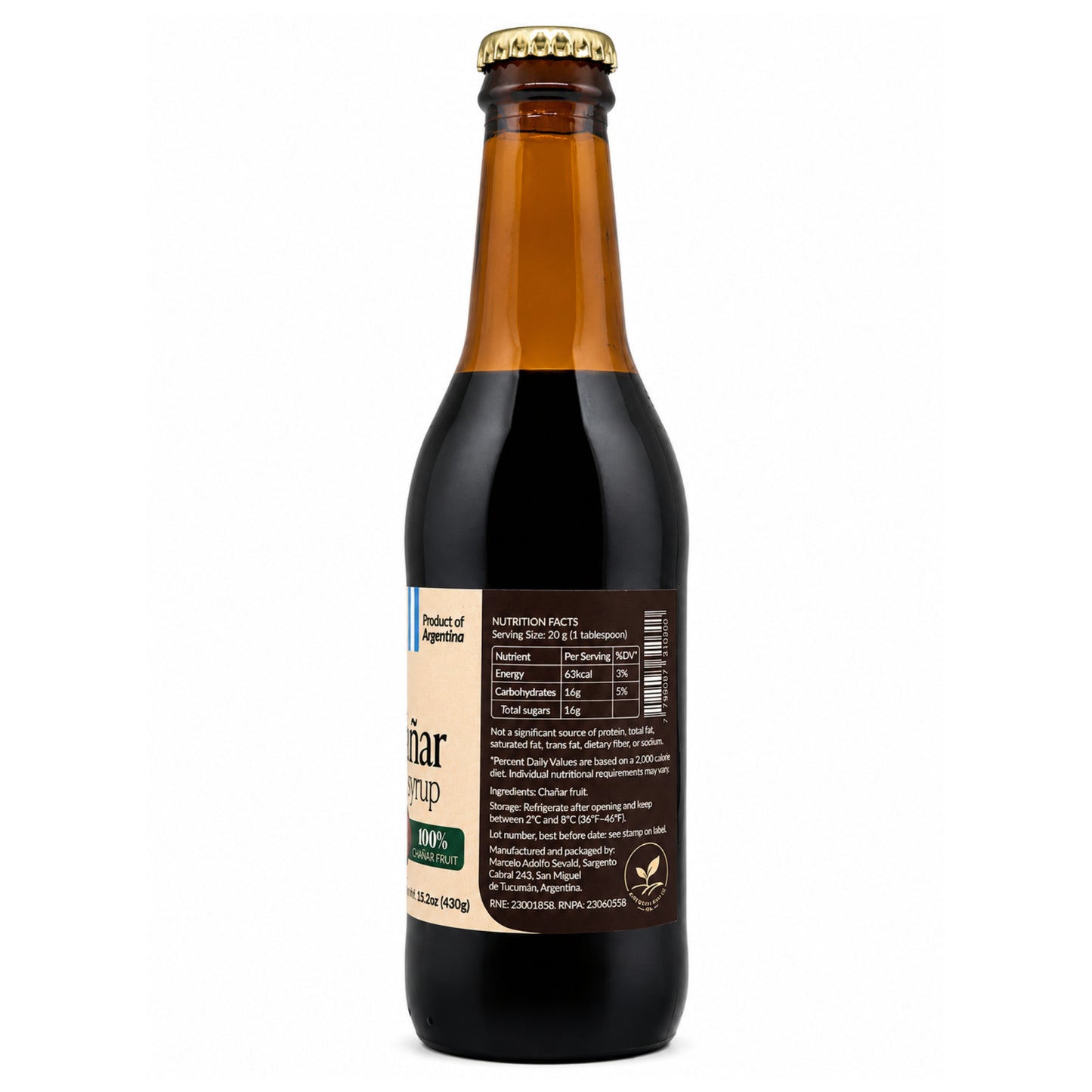 RAIZA Arrope de Chañar - 100% Chañar Fruit Syrup 430g (0.94 lb) No Added Sugar