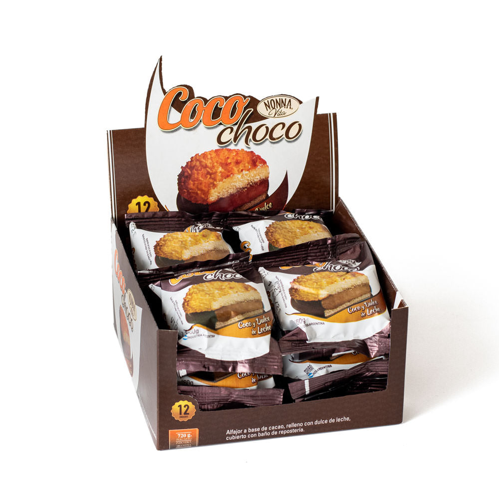 Nonna Vita - Alfajor Coco Choco Filled with Dulce de Leche 12u. 720g/1.58lb