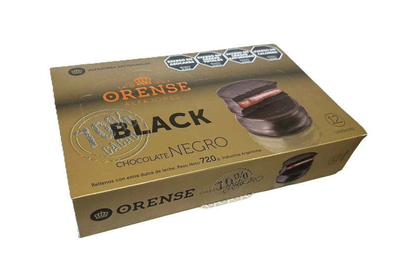 Orense 70% Cacao Alfajores Filled With Dulce de Leche 12u 720g/1.58lb