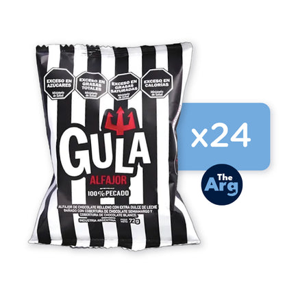 GULA King Alfajor Black & White – 24 Pack Premium Chocolate Layers with Dulce de Leche (72g Each)