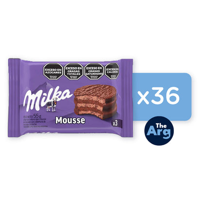 Alfajor Milka Triple Cookie with Chocolate Mousse Box 36 units 55 g / 0.12lb