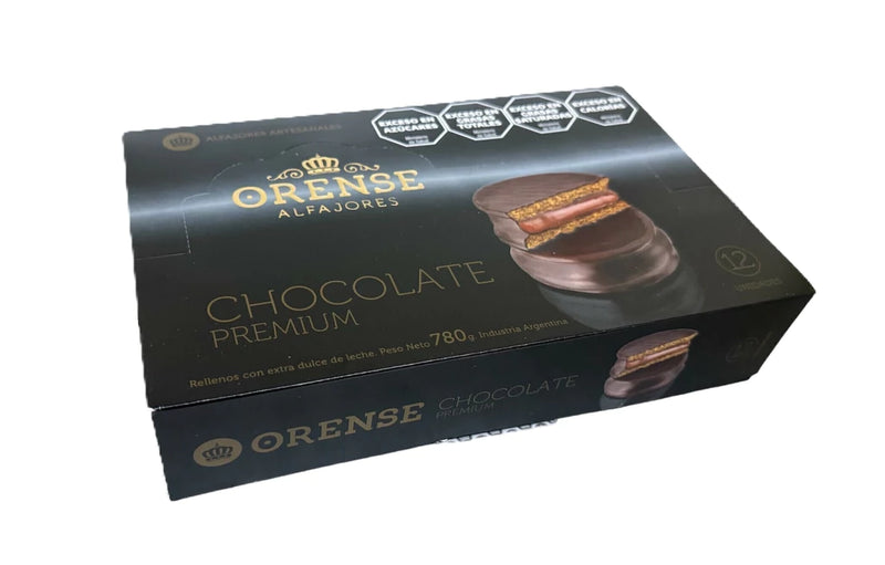 Orense Dark Chocolate Alfajores WIth Dulce de Leche 12u 780g/1.72lb