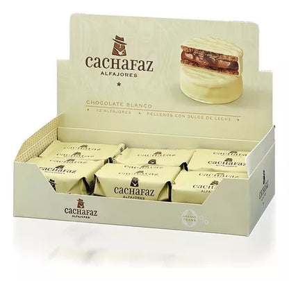 Alfajor Cachafaz White Chocolate with Dulce de Leche 12u. 720g /25.2oz