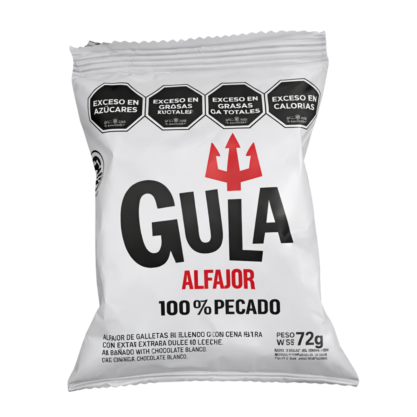 GULA White Chocolate Alfajor with Dulce de Leche 72g | Authentic Argentine Cookie