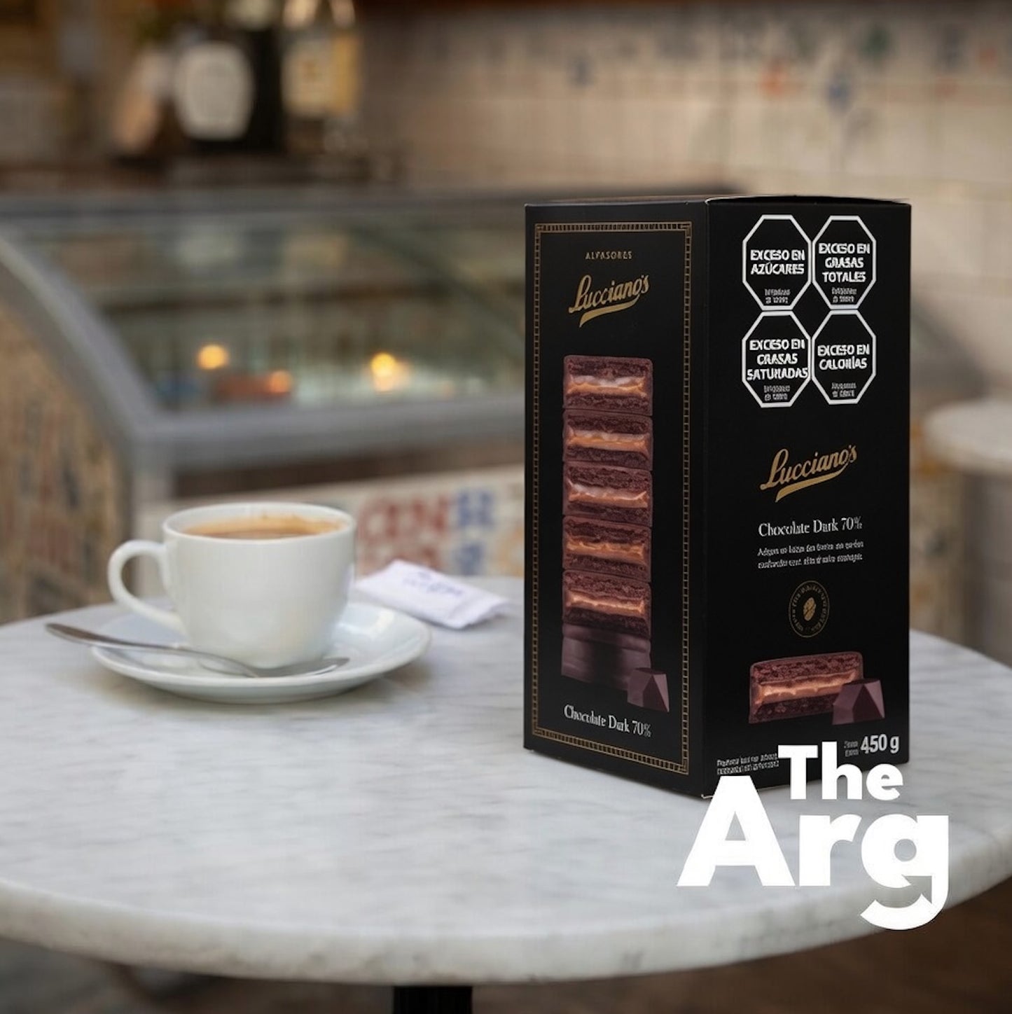 Lucciano’s 70% Cacao Chocolate Alfajores with Dulce de Leche | 6 Units 450g