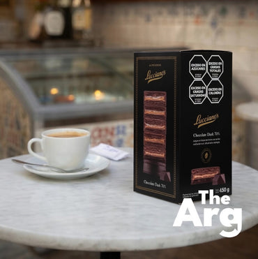 Lucciano’s 70% Cacao Chocolate Alfajores with Dulce de Leche | 6 Units 450g