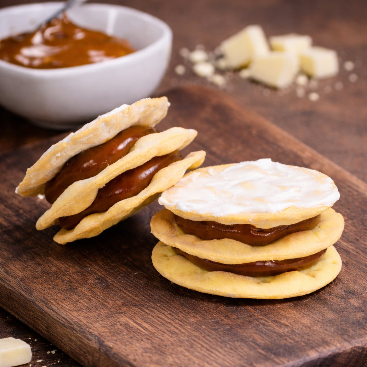 Epuyen - Triple-filled Alfajor Santafesino with Dulce de Leche, Glazed with Sugar 12u. 720g/1.58lb
