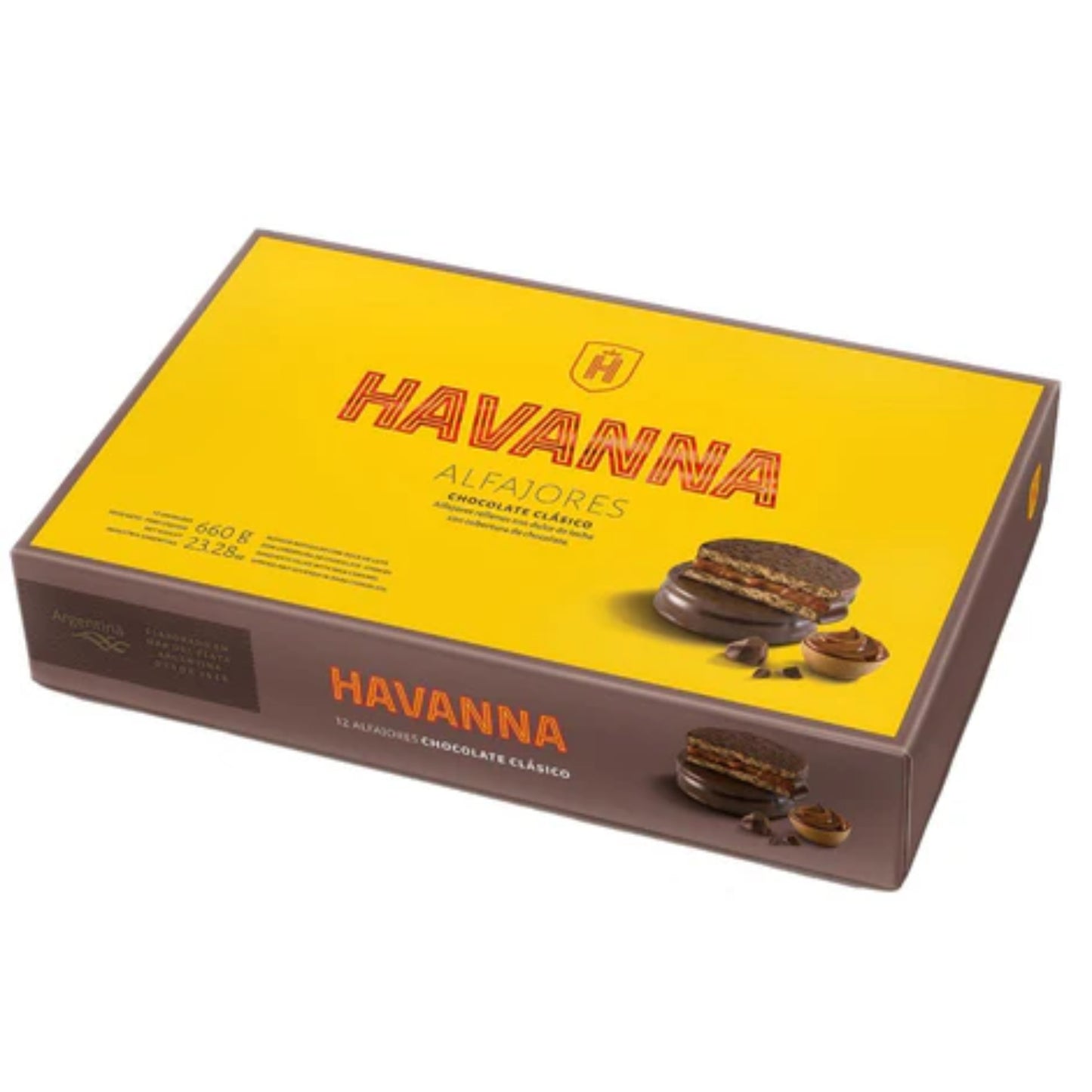 Havanna Dark Chocolate Alfajores | 12 Pack (660g / 23.2 oz) | Authentic Argentine Dulce de Leche Cookies