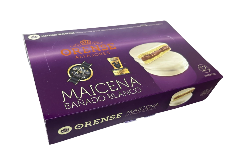 Orense Maicena Alfajores Coated in White Chocolate 12u 775g/1.70lb