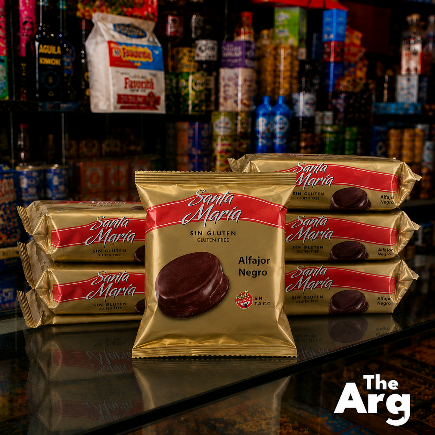 Santa Maria Gluten Free Dark Chocolate Alfajores 6 Units | Argentine Alfajores Sin TACC
