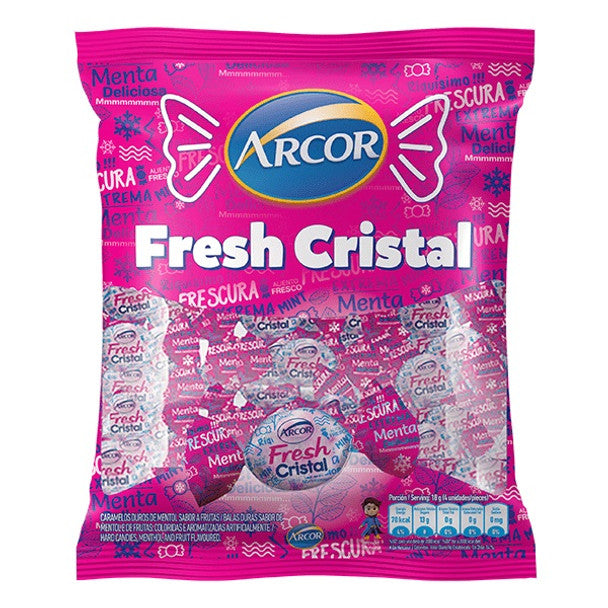 Arcor Cristal Fresh Hard Candies Fruits and Mint Flavour 405 g / 14.29 oz