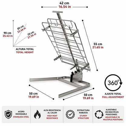 Cross Grill Stake Press Type | Argentine Asado Cross Grill by Todo para el Asador