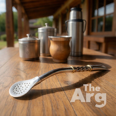 Imperial Mate Straw with Braid Design – Premium Argentine Bombilla 22 cm