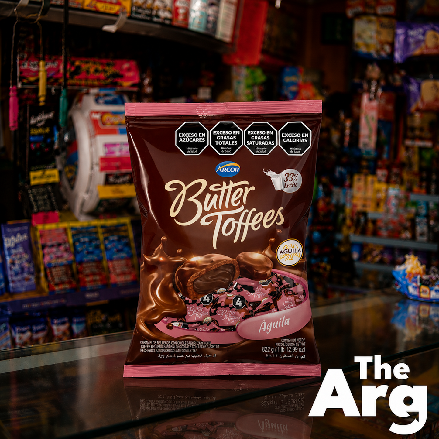 Arcor Butter Toffees Candies Aguila Milk Chocolate Flavor 822g