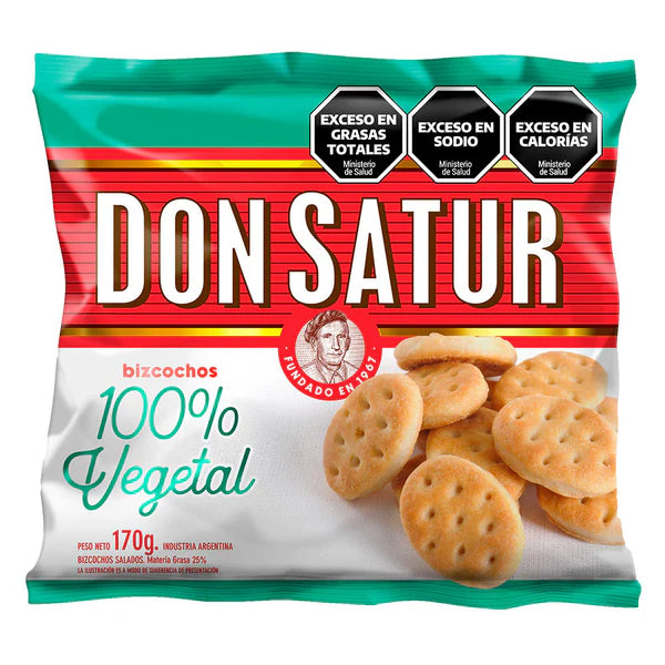 Don Satur 100% Vegetal -  Plant Based Biscuits 170g