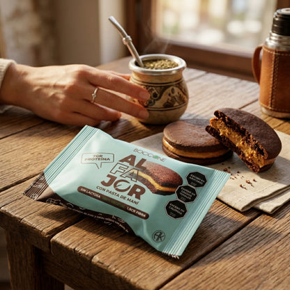 Boccone Vegan Argentine Alfajores – Cornstarch & Cocoa Cookies with Peanut Filling