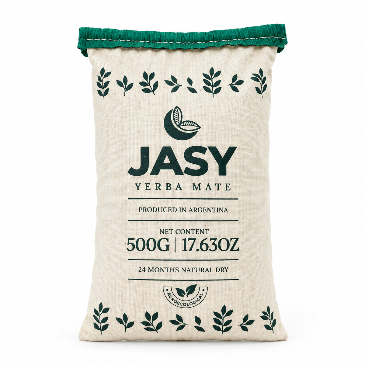 JASY Agroecological Yerba Mate Tea 24-Month Aged Unsmoked | Premium Argentine Yerba Mate with Stems