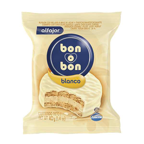 Alfajor Bon o Bon White.