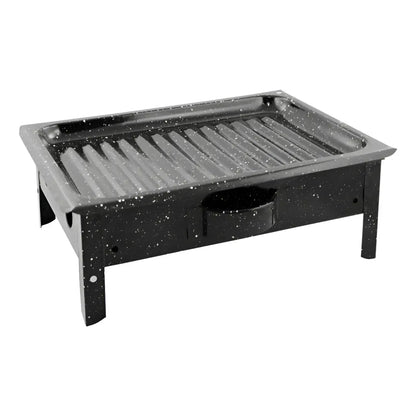 Enameled Tabletop Brazier Grill Tray – Portable Mini Asado Grill for Indoor & Outdoor Use