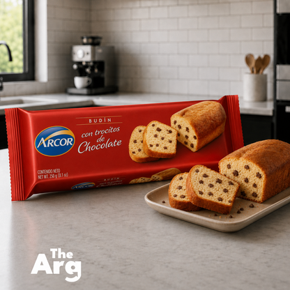 Arcor Sweet Pound Cake with Chocolate Chips (Budín con Trocitos de Chocolate) 215g / 7.6oz