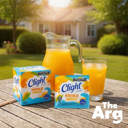 Clight Sugar Free Powdered Juice Orange Mango Flavor | Box of 20 Sachets 160 g / 5.6 oz
