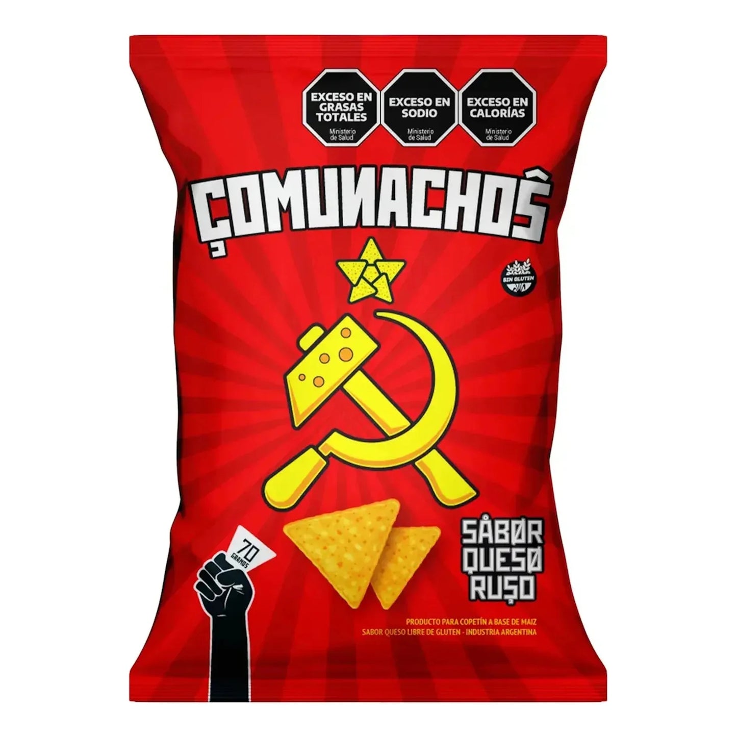 Comunachos Russian Cheese Nachos by Maixanas – Gluten-Free Argentine Snack (70 g)