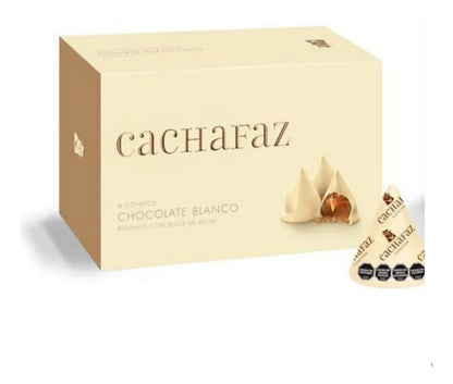 Cachafaz Conitos Covered Cone Cookies Filled with Dulce de Leche and White Chocolate 6u. 228g /8oz