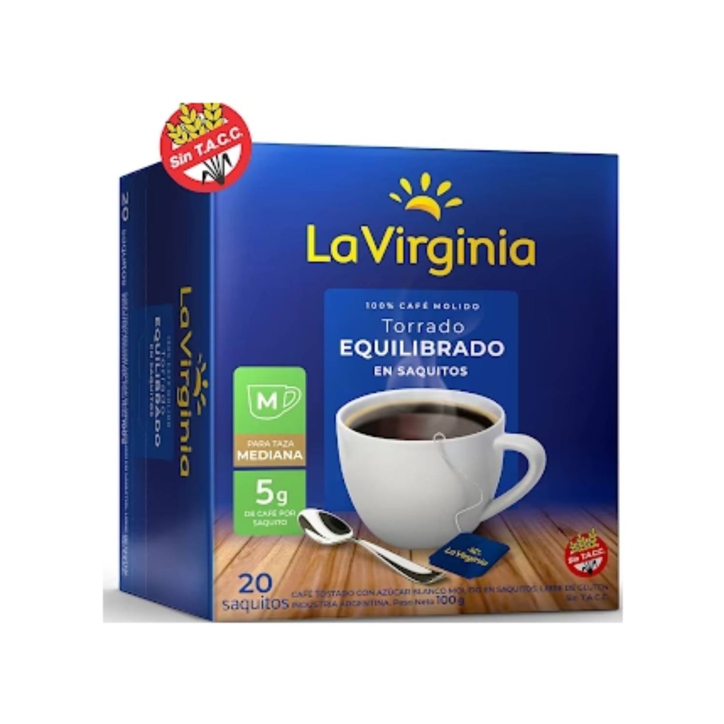 La Virginia Balanced Roasted Coffee Tea Bags Gluten-Free 20 Units