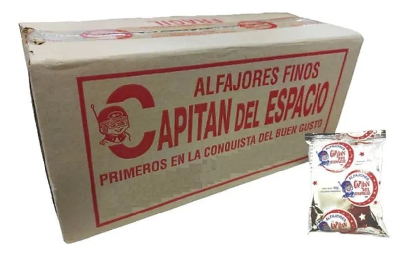 Alfajor Capitán del Espacio White Sugar Coated 40g /1.4 oz (Box of 36u.)